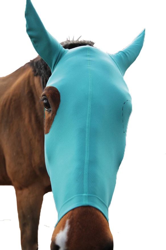 Hovedforbinding uden hul til øjne (klip selv). Str. L/Hest